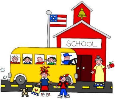 School & Bus Image