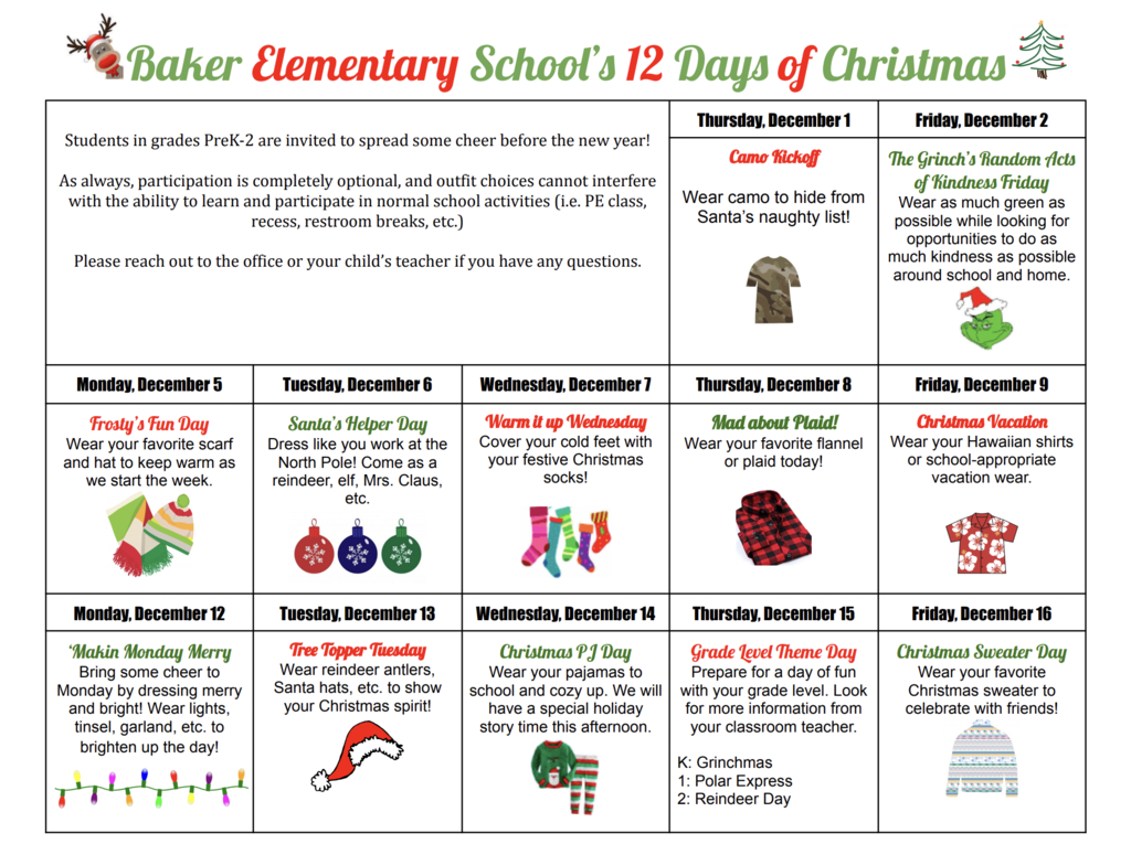 12 Days of Christmas at Baker