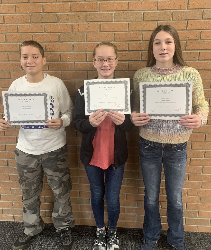 Students of the Month! 